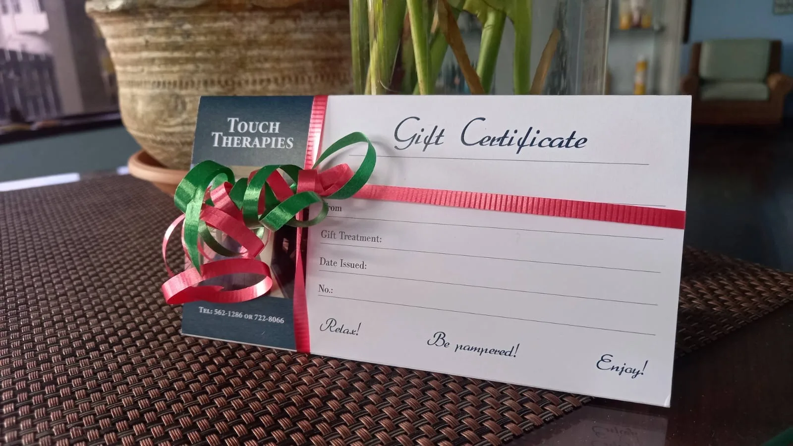 Gift Certificates treatment at Touch Therapies Antigua